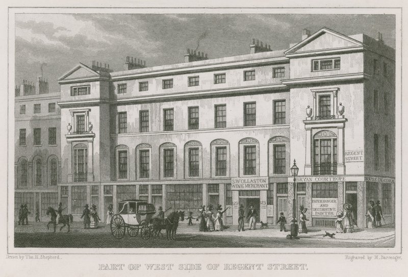 Part of the west side of Regent Street, London by Thomas Hosmer Shepherd