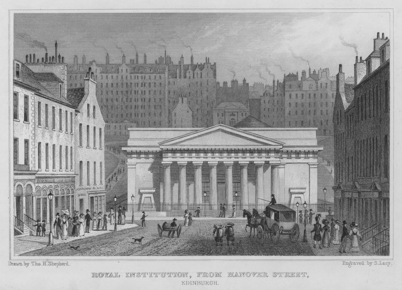 Royal Institution, from Hanover Street, Edinburgh by Thomas Hosmer Shepherd