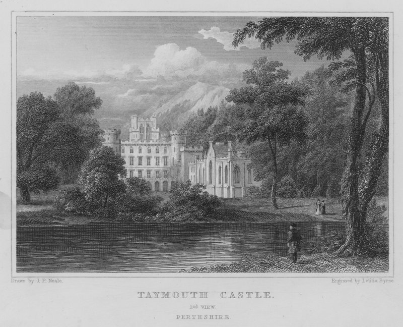 Taymouth Castle, 2nd View, Perthshire by Thomas Hosmer Shepherd