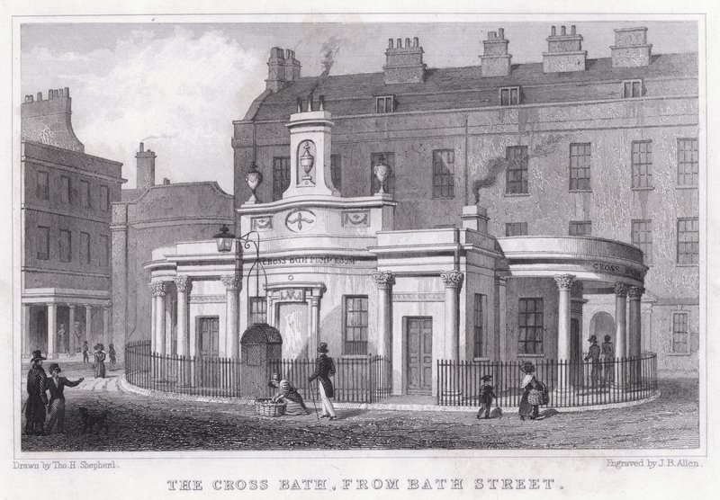 The Cross Bath, from Bath Street by Thomas Hosmer Shepherd