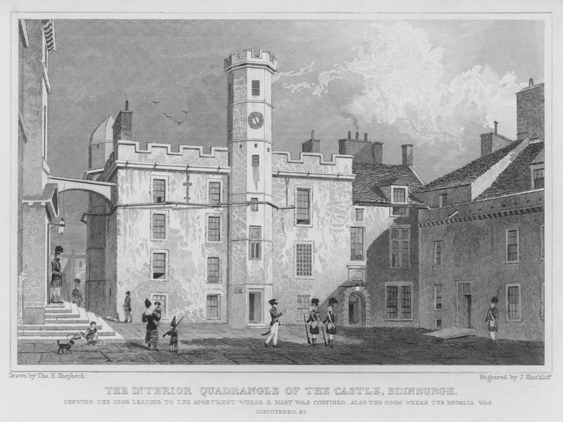 The Interior Quadrangle of the Castle, Edinburgh by Thomas Hosmer Shepherd
