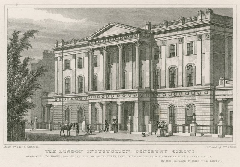The London Institution, Finsbury Circus by Thomas Hosmer Shepherd