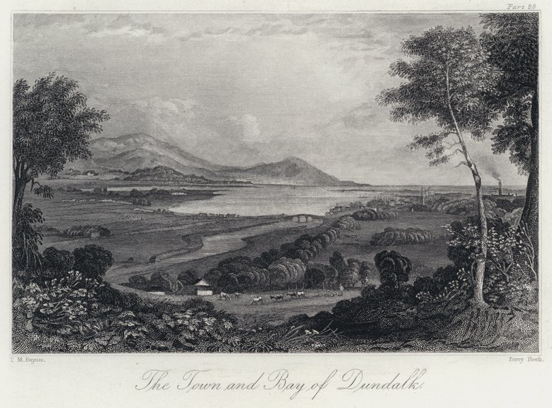 The Town and Bay of Dundalk by Thomas Mann (after) Baynes