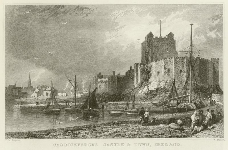 Carrickfergus Castle and Town by Thomas Mann Baynes