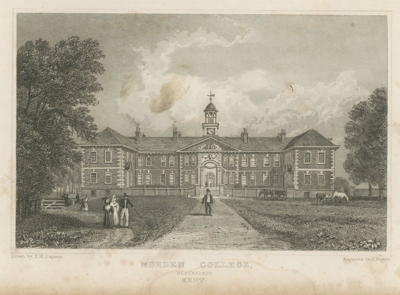 People in the Grounds of Morden College by Thomas Mann Baynes