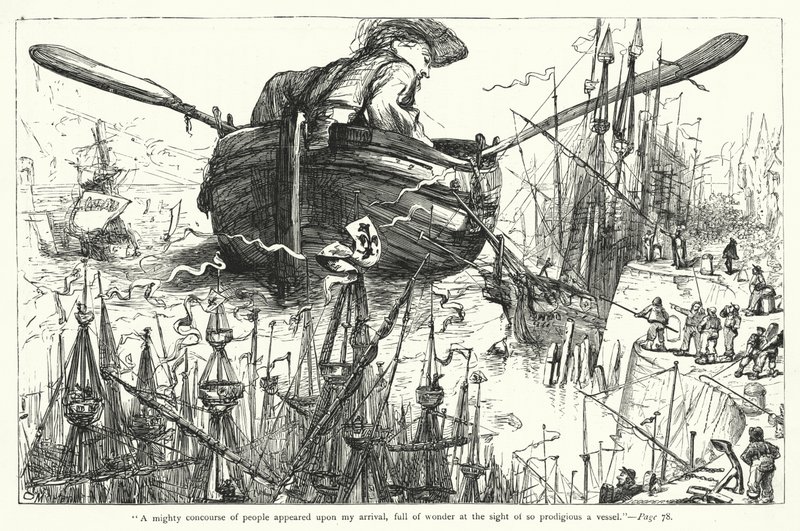 Illustration for Gulliver’s Travels by Jonathan Swift by Thomas Morten
