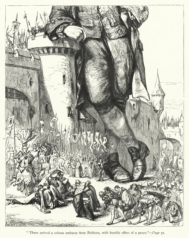 Illustration for Gulliver’s Travels by Jonathan Swift by Thomas Morten