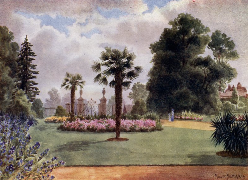 Kew Gardens: The Palm Trees and Main Gate by Thomas Mower Martin