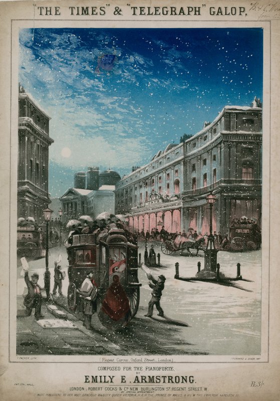 Musical Score for The Times and Telegraph Galop by Thomas Packer