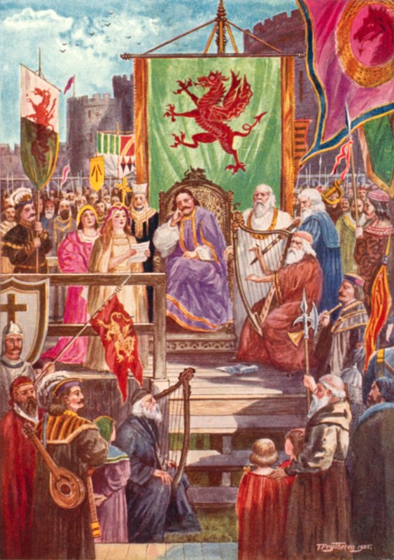 Rhys ap Gruffydd Presiding at the First Eisteddfod, Cardigan Castle, Wales by Thomas Prytherch