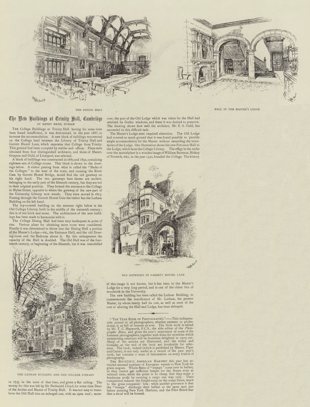 The New Buildings at Trinity Hall, Cambridge by Thomas Raffles Davison