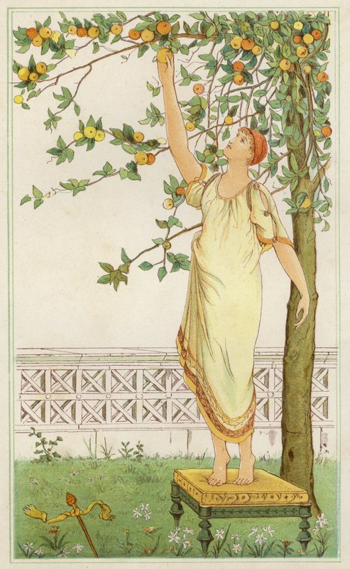 Danae among the orange trees by Thomas Ralph Spence
