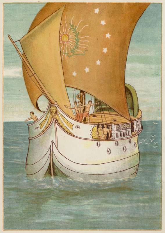 Perseus and his bride sailing to Seriphos by Thomas Ralph Spence