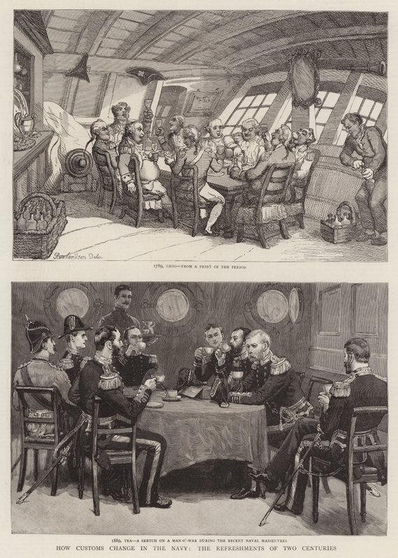 How Customs Change in the Navy, the Refreshments of Two Centuries by Thomas Rowlandson