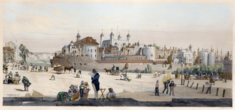 Tower of London and Mint from Great Tower Hill by Thomas Shotter Boys