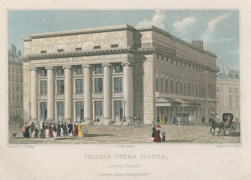 Italian Opera House, South Front, London by Thomas Talbot Bury