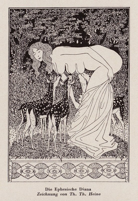 Ephesian Diana by Thomas Theodor Heine