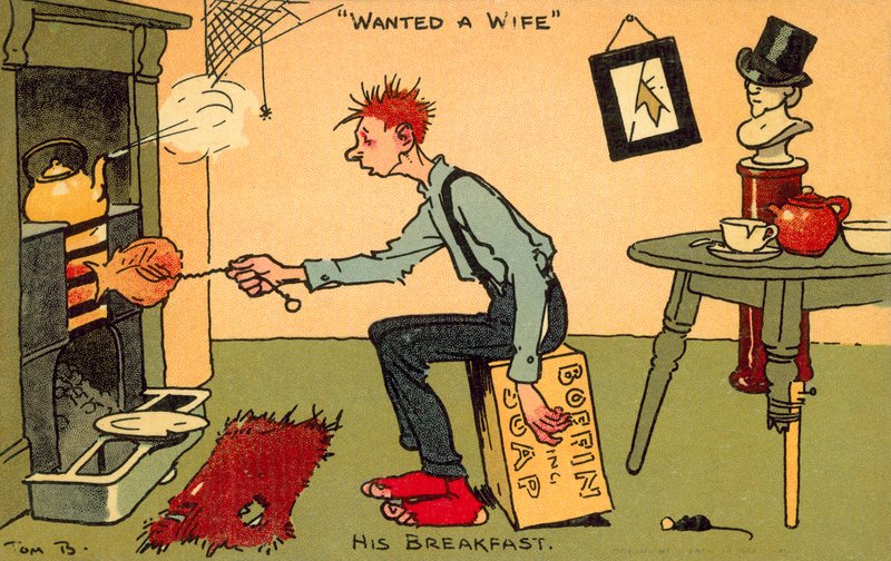 Wanted a wife (chromolitho) by Tom Browne