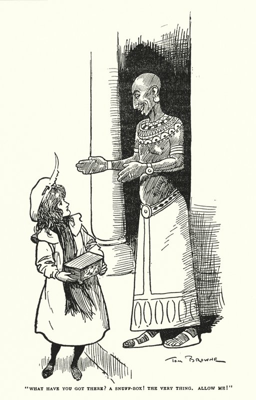 "What have you got there? A snuff-box! The very thing, Allow me!" by Tom Browne