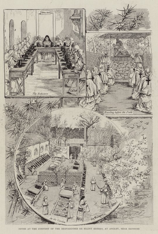 Notes at the Convent of the Bernardines or Silent Sisters, at Anglet, near Bayonne by Victor Armand Poirson