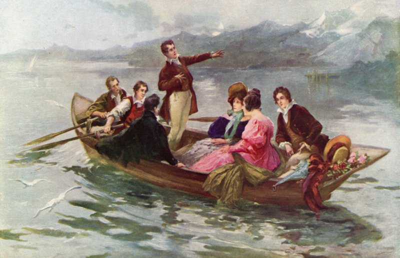 Byron and Shelley on the Lake of Geneva by Vicente de Paredes