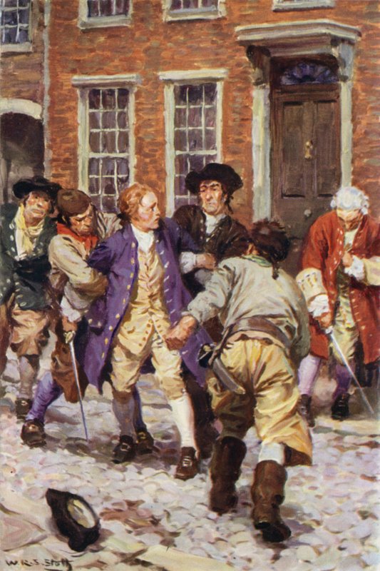 "At this instant a number of fellows rushed in and seized Jones" by W.R.S. (after) Stott
