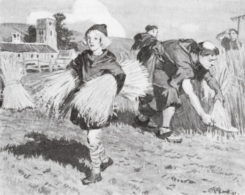 Bede in the harvest-field by W.R.S. (after) Stott