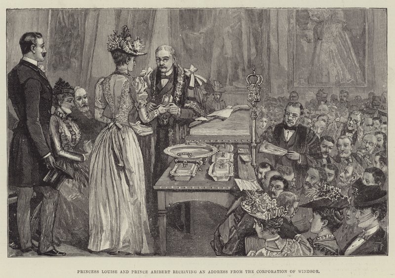 Princess Louise and Prince Aribert receiving an Address from the Corporation of Windsor by Walter Paget