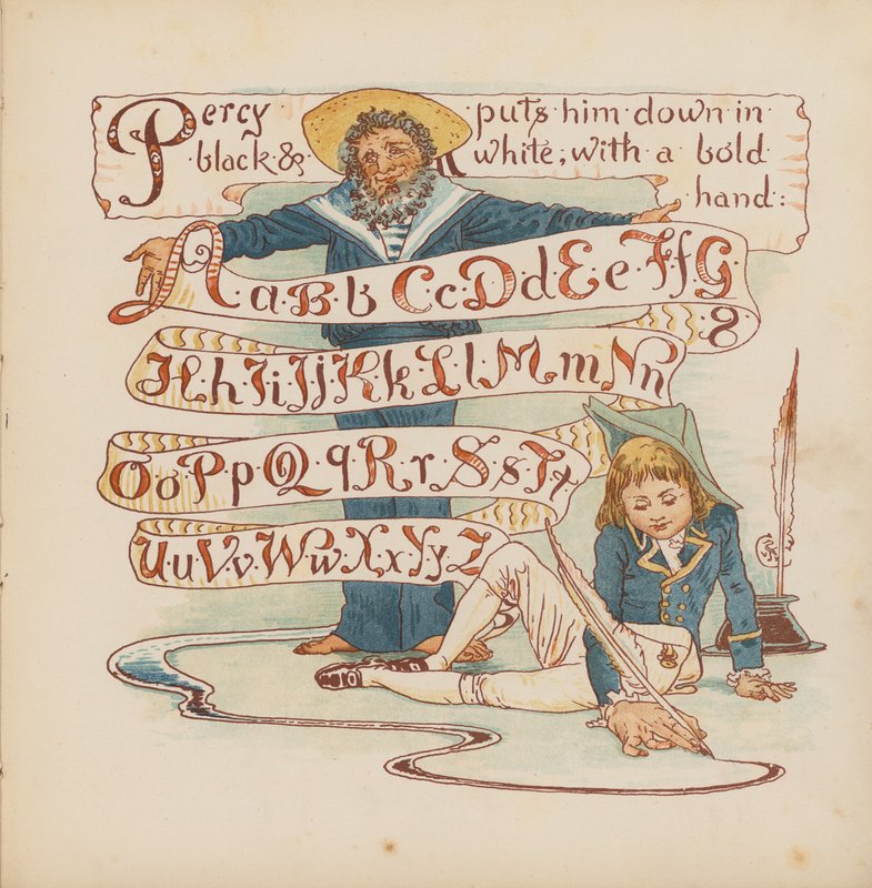 Illustration for Pothooks and Perseverance by Walter Crane by Walter (after) Crane