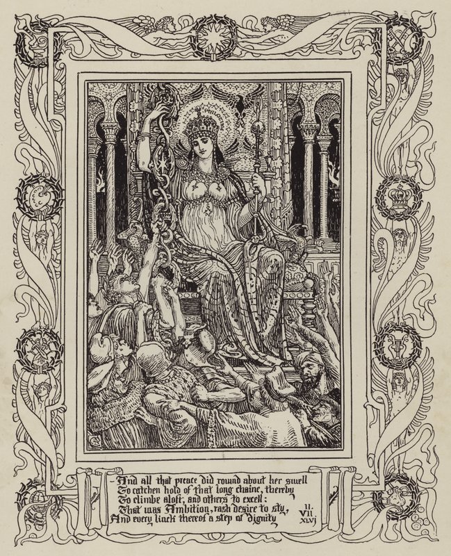 Page from New Illustrated Edition of Spenser’s Faerie Queene by Walter (after) Crane