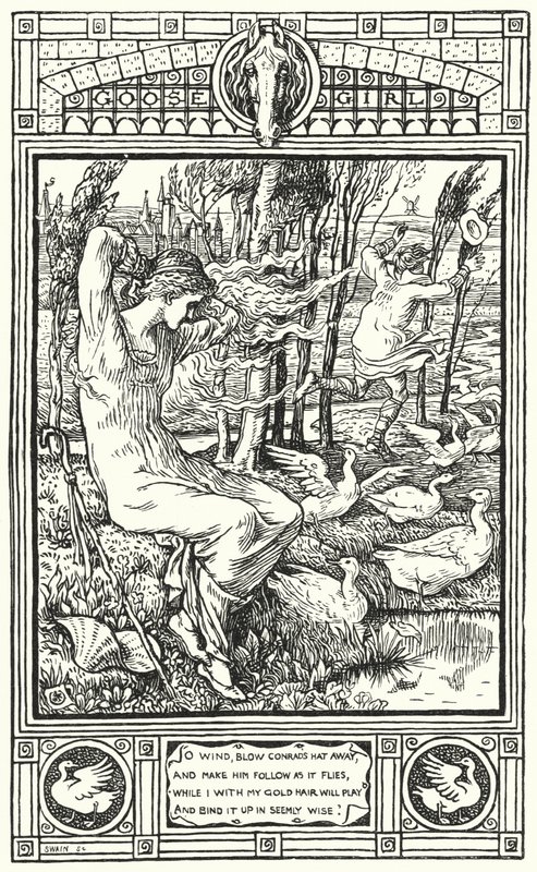 The Goose Girl by Walter (after) Crane