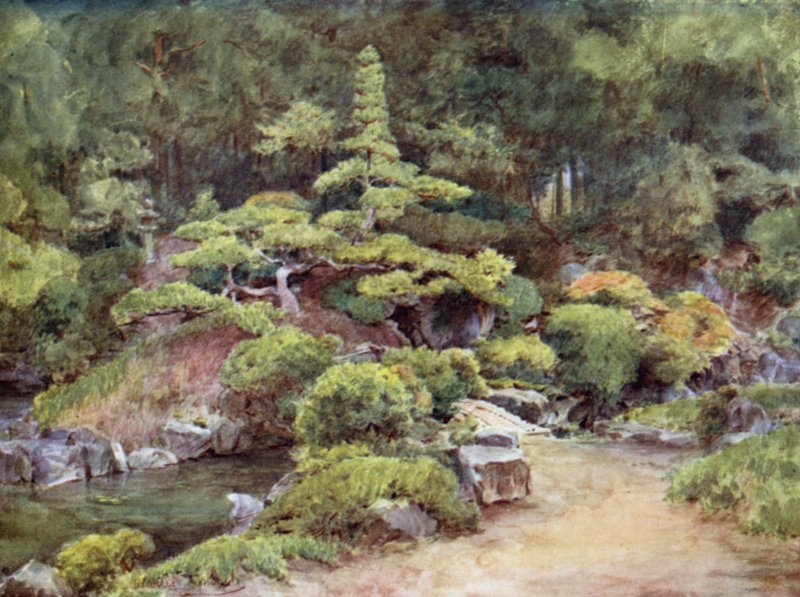 Buddhist Temple Garden, Kofu by Walter Frederick Roofe Tyndale