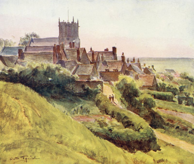 Wessex: Corfe from the Castle Slopes by Walter Frederick Roofe Tyndale