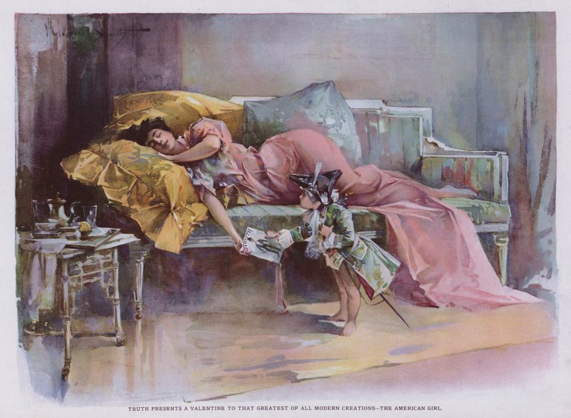 Truth Presents a Valentine to that Greatest of All Modern Creations - the American Girl by Walter Granville Smith