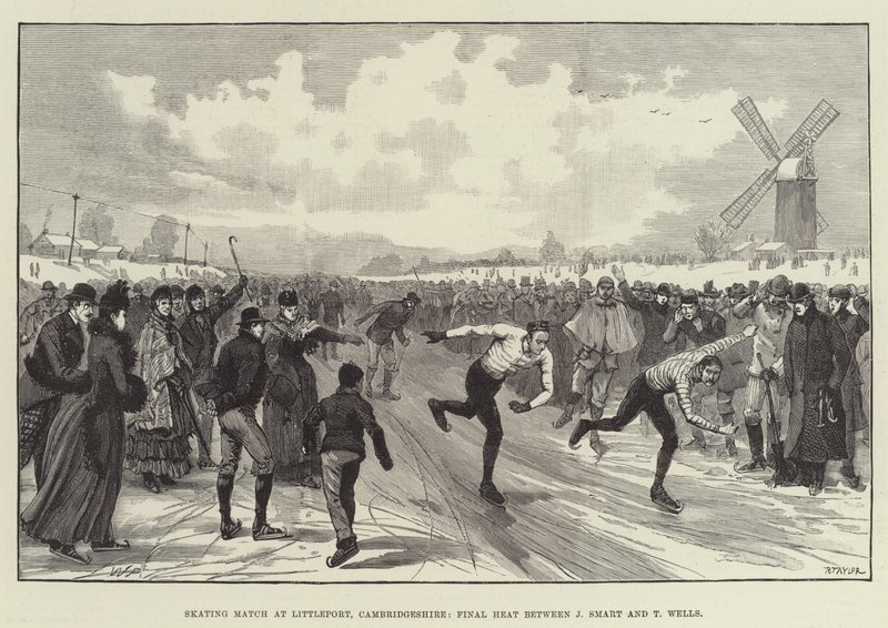 Skating Match at Littleport, Cambridgeshire, Final Heat between J Smart and T Wells by Walter Paget