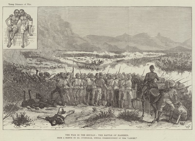 The War in the Soudan, the Battle of Hasheen by Walter Paget