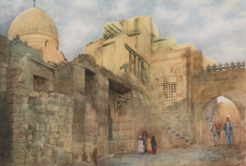 Old Gateway of a Ruined Mosque near Bab-el-Wazir, Cairo by Walter Spencer Stanhope Tyrwhitt