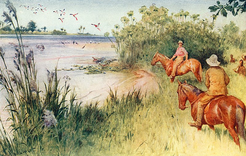 Livingstone and Oswell Reach the Zambezi at Sesheke by Walter Stanley Paget