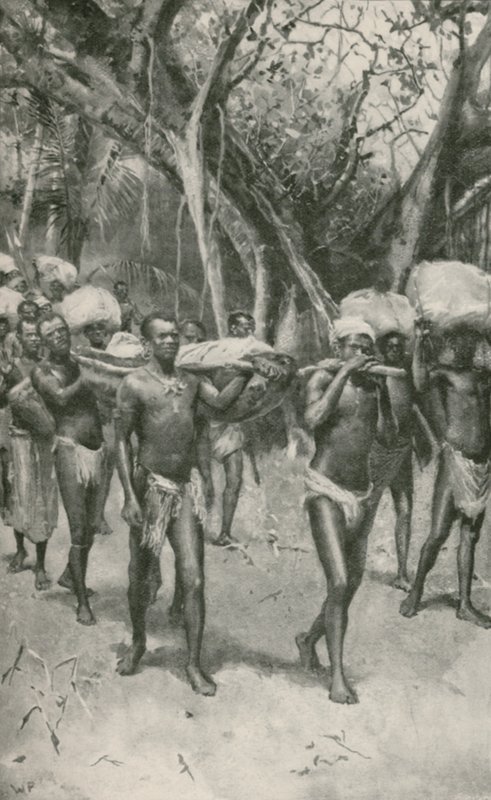 The Followers of Dr. Livingstone Carry His Embalmed Body to the Coast by Walter Stanley Paget