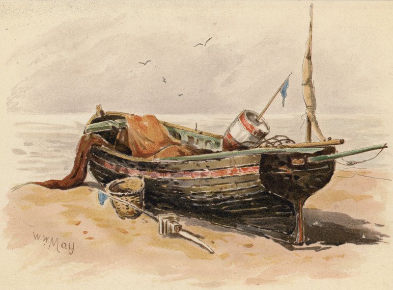 French Fishing Lugger by Walter William May
