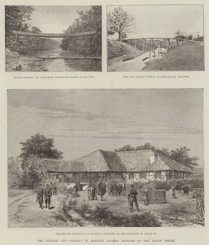 The Outrage and Conflict in Manipur, Eastern Frontier of the Indian Empire by Warry
