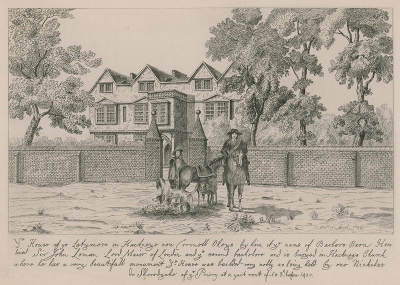 The house of the Latymere in Hackney by Wenceslaus Hollar