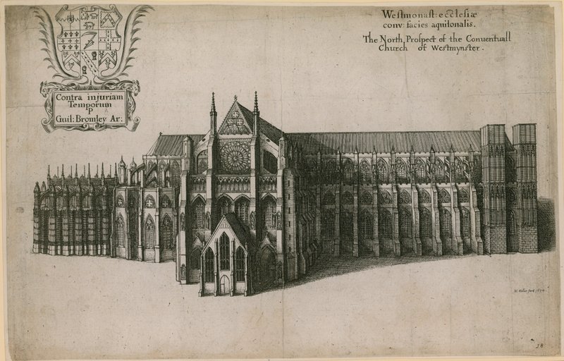 The North Prospect of the Conventual Church of Westminster, London by Wenceslaus Hollar