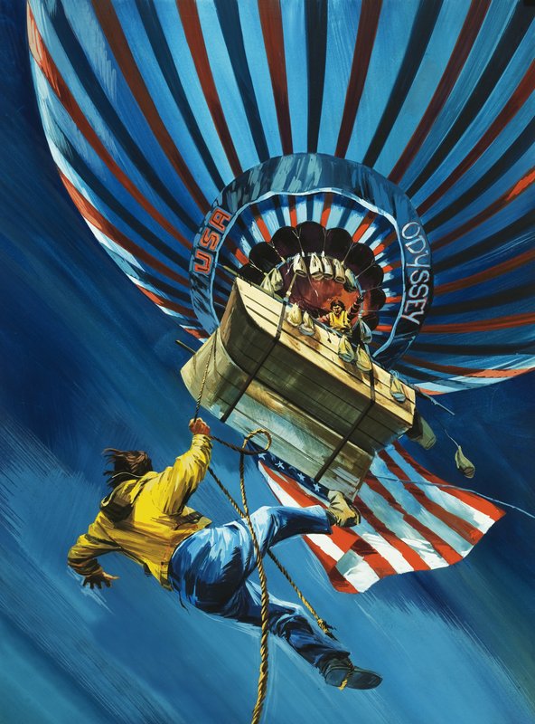 In August 1975 the Odyssey Balloon Made an Attempt to Cross the Atlantic by Wilf (20th century) Hardy