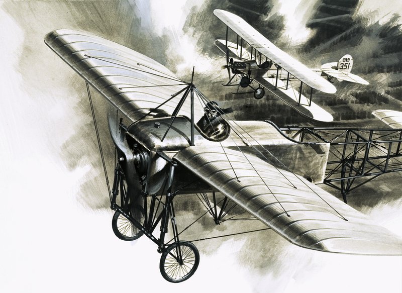 The first reconnaissance flight by the RFC by Wilf (20th century) Hardy