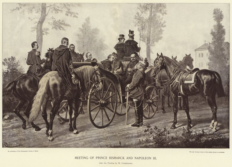 Meeting of Prince Bismarck and Napoleon III by Wilhelm Camphausen