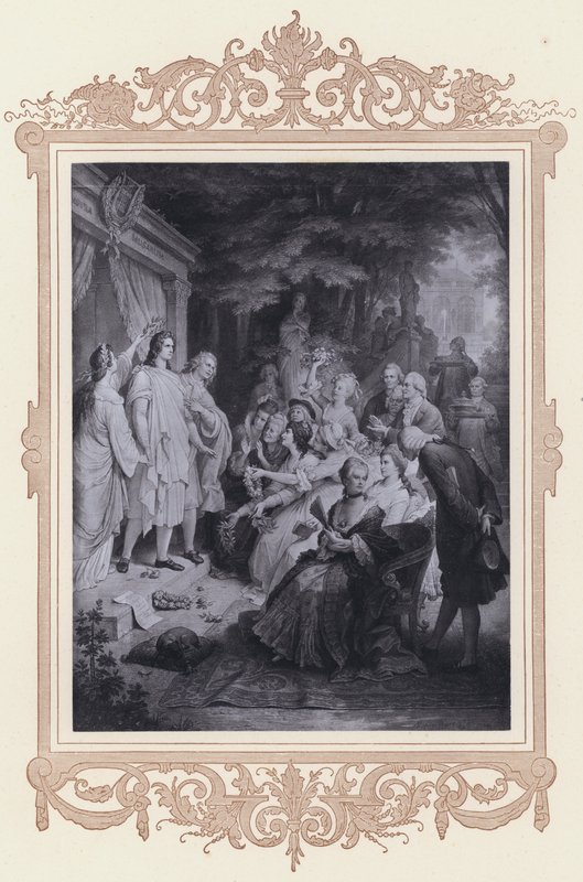 Goethe in Weimar (lithograph) by Wilhelm von (after) Kaulbach