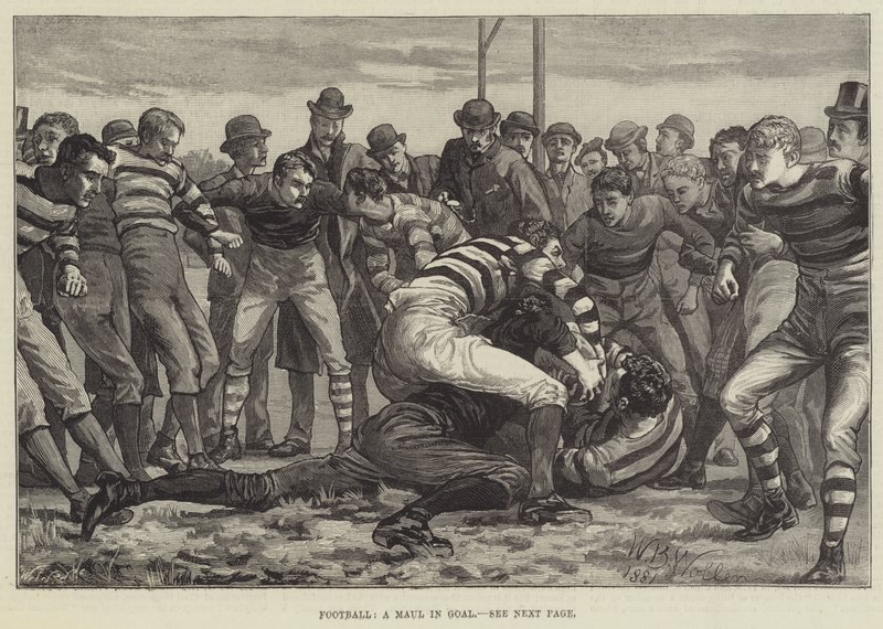 Football, a Maul in Goal by William Barnes Wollen