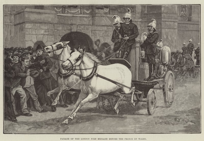 Parade of the London Fire Brigade Before the Prince of Wales by William Barnes Wollen