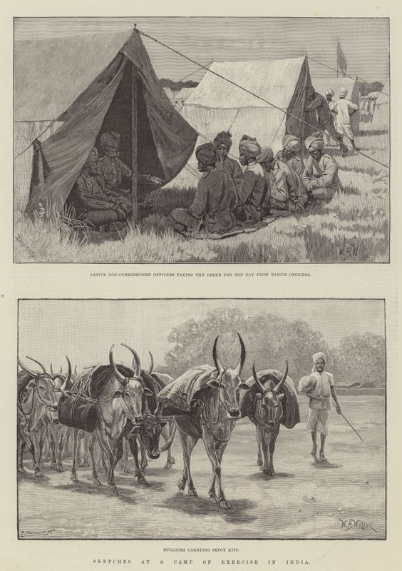 Sketches at a Camp of Exercise in India by William Barnes Wollen